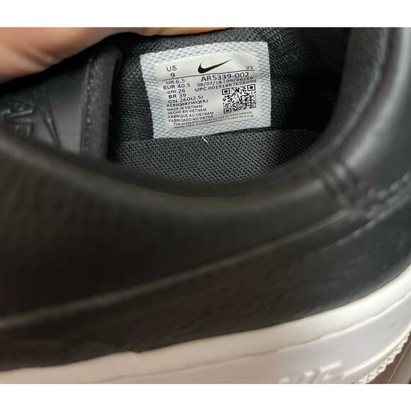 Nike Air Force 1 Sage Low Black Women’s 9 | Platform AF1 Sneakers EUC Streetwear - Picture 8 of 11